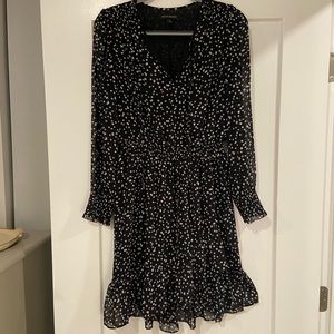 Banana Republic long sleeve polka dot dress
